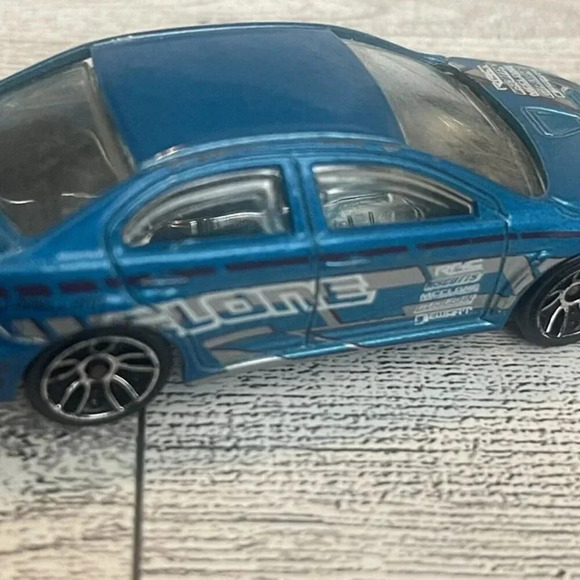 Hot Wheels 2008 Lancer Evolution Blue Nightburnerz '10 C 17 - Picture 6 of 9